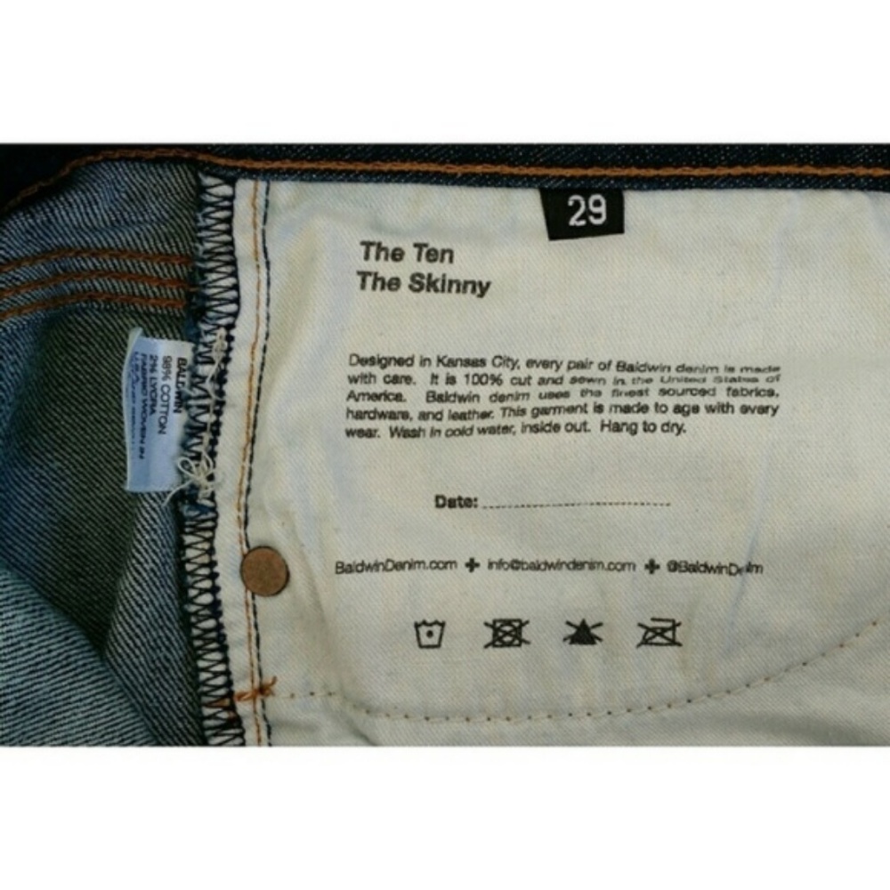 Baldwin Raw Denim - The Ten Skinny View 4